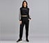 CONSTRAST TAPE HOODED SWEATSHIRT, BLACK