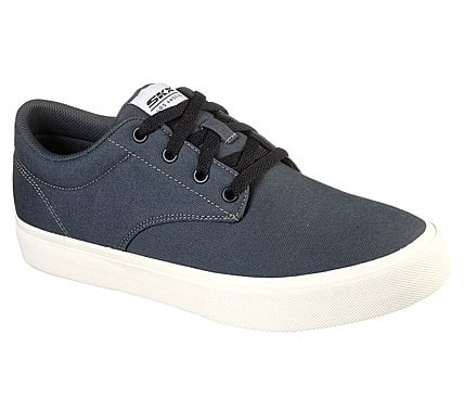 SKECHERS SC - GLENDORA, CHARCOAL/BLACK Footwear Lateral View