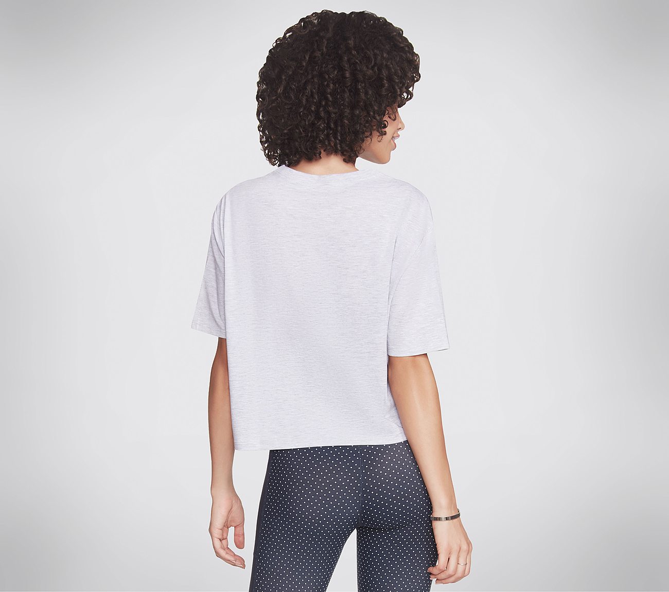 USA SKECHERS CROP, LIGHT GREY Apparels Top View