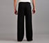 STRAIGHT SIDE SLIT PANTS, BLACK Apparels Left View