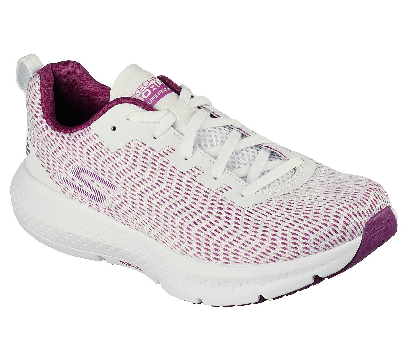 GO RUN SUPERSONIC, WWWHITE Footwear Lateral View