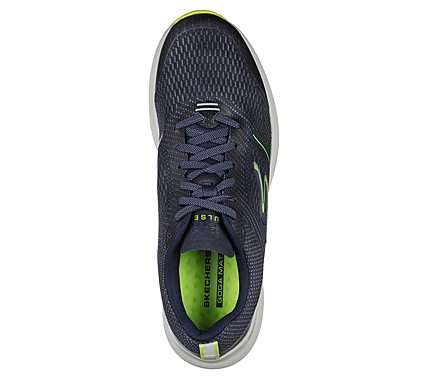 GO RUN PULSE - SPECTER, NAVY/LIME Footwear Top View