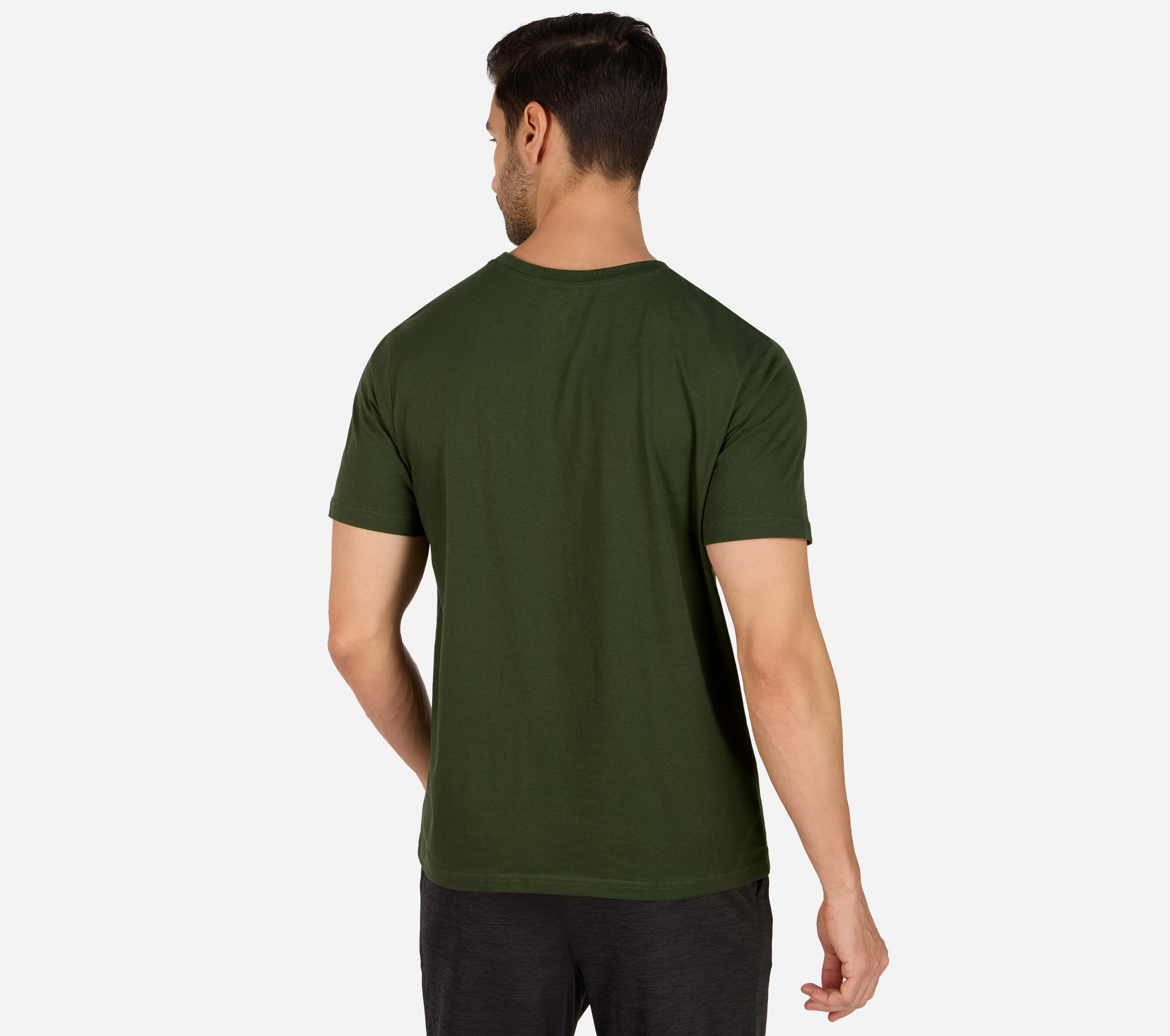 SS CREWNECK TEE-2PC PACK, OFF WHITE/GREEN Apparels Right View