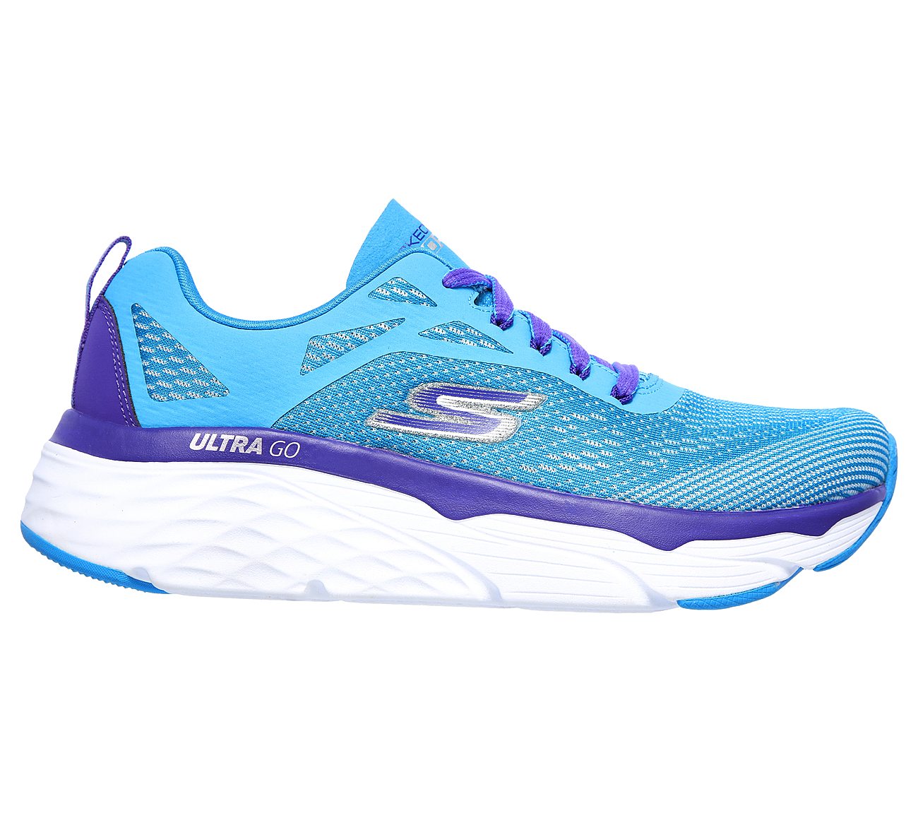 MAX CUSHIONING ELITE- SPARK, TURQUOISE/PURPLE Footwear Right View