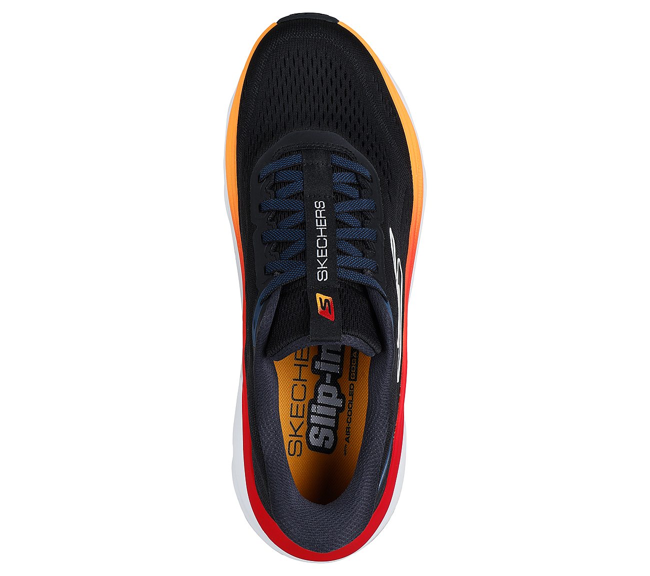 MAX RUN, BLACK/MULTI Footwear Top View