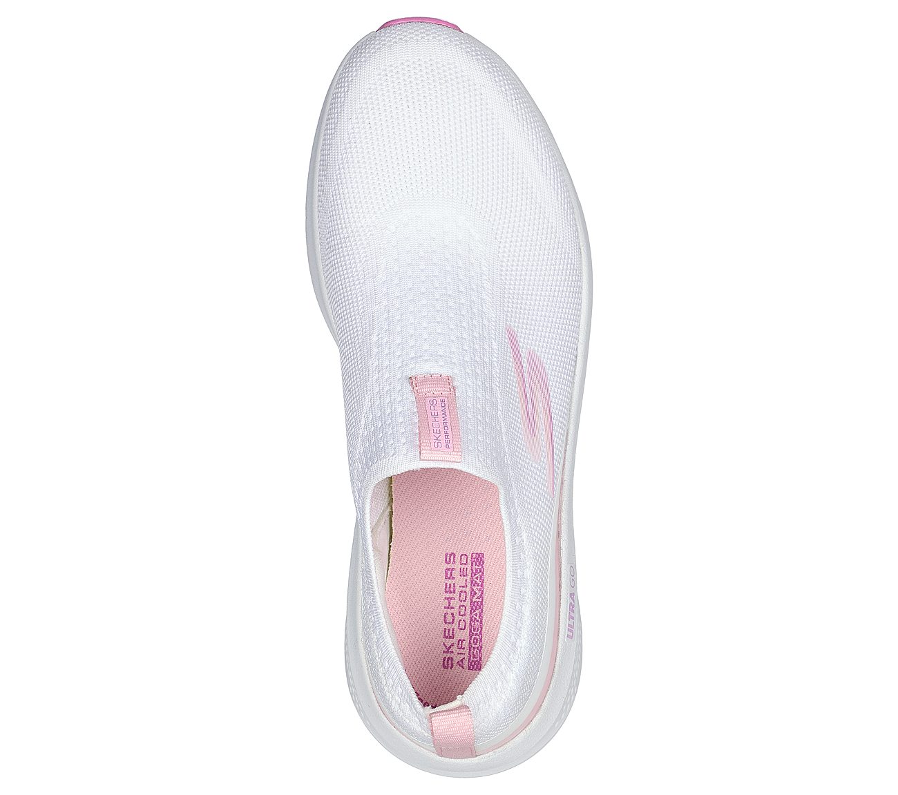 GO RUN ELEVATE - HOT STREAK, WHITE/PINK Footwear Top View