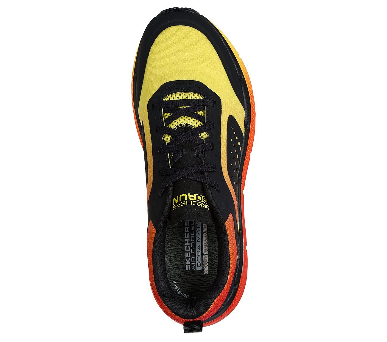 MAX CUSHIONING PREMIER 2, ORANGE/BLACK Footwear Top View