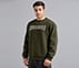 FRONT LINEAR BRANDING SWEATSHIRT, BROWN/SAGE