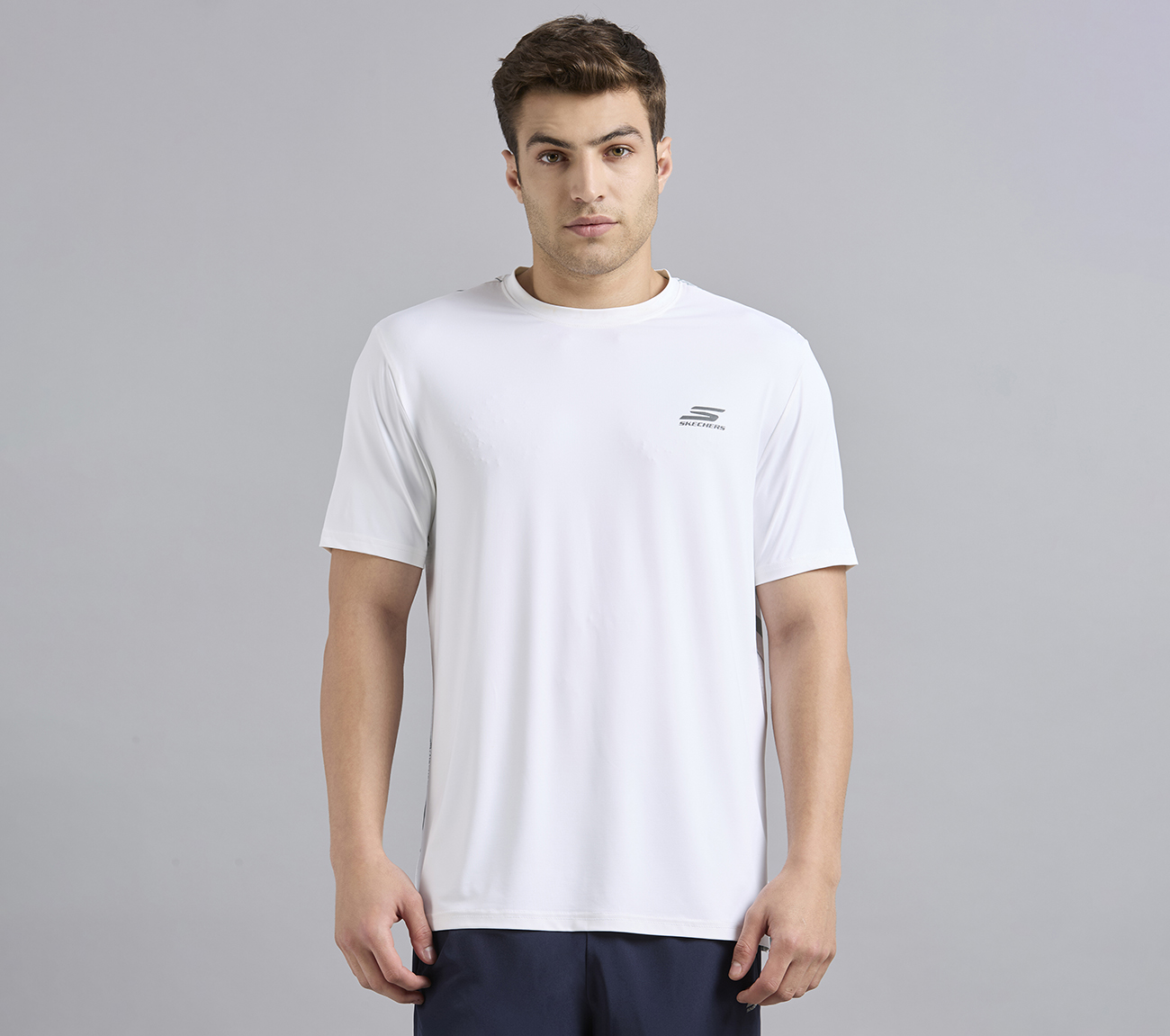 OVERBRANDING PICKLEBALL TEE, WHITE Apparels Lateral View