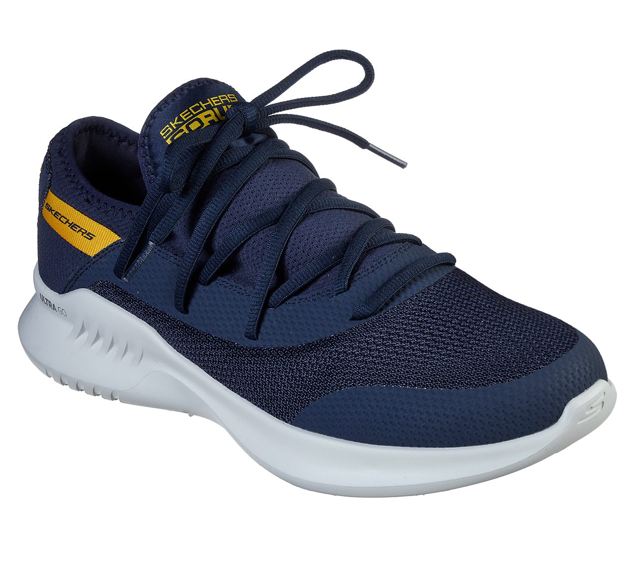 GO RUN MOJO 2.0-ENDURABLE, NAVY/YELLOW Footwear Lateral View