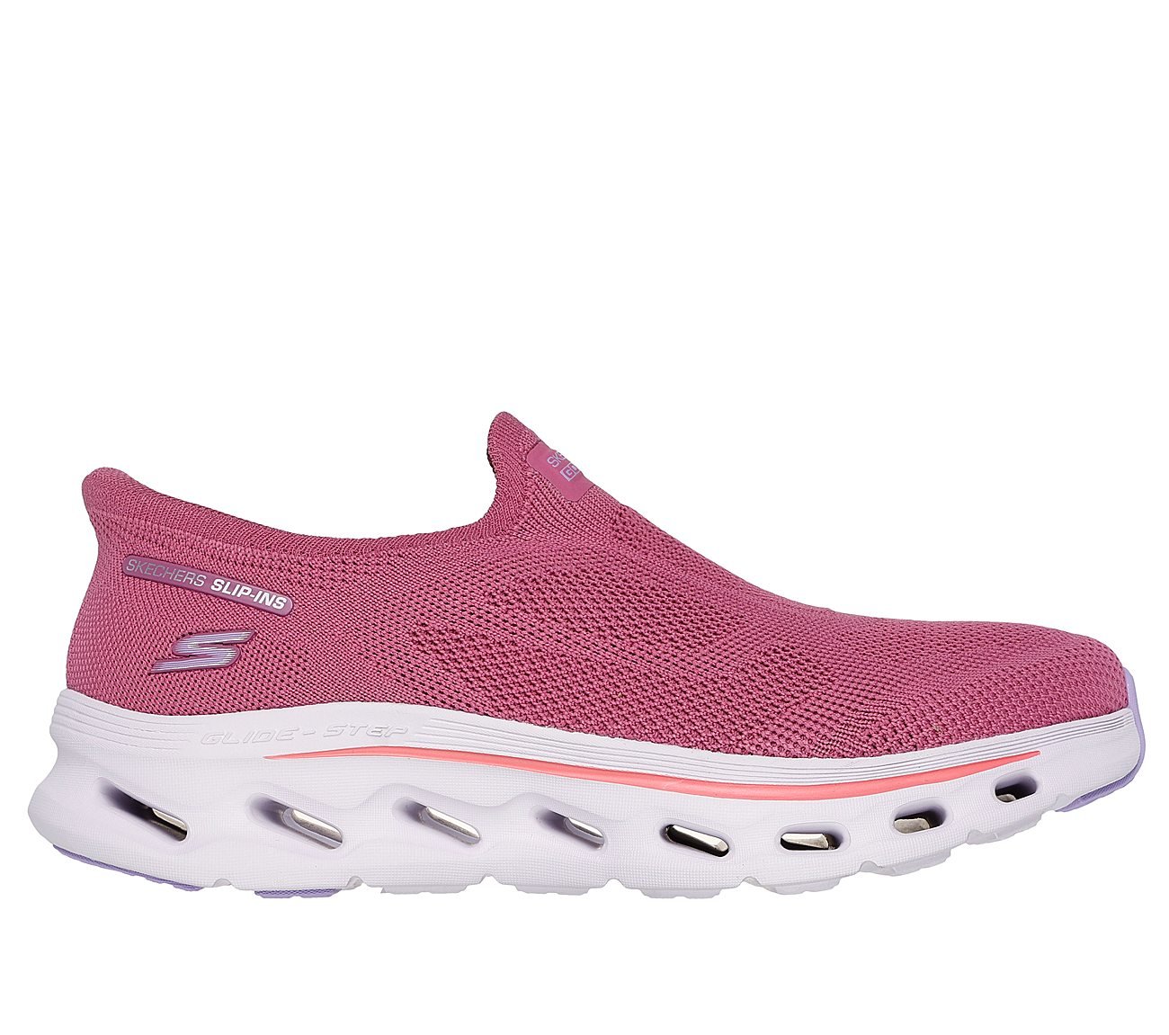 GO WALK GLIDE-STEP 2.0 - ANNE, MAUVE/MULTI Footwear Lateral View