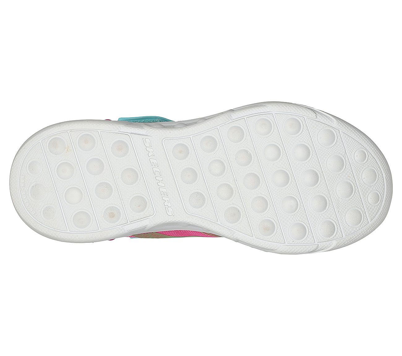 SKECH POPS BLAST, AQUA/MULTI Footwear Bottom View