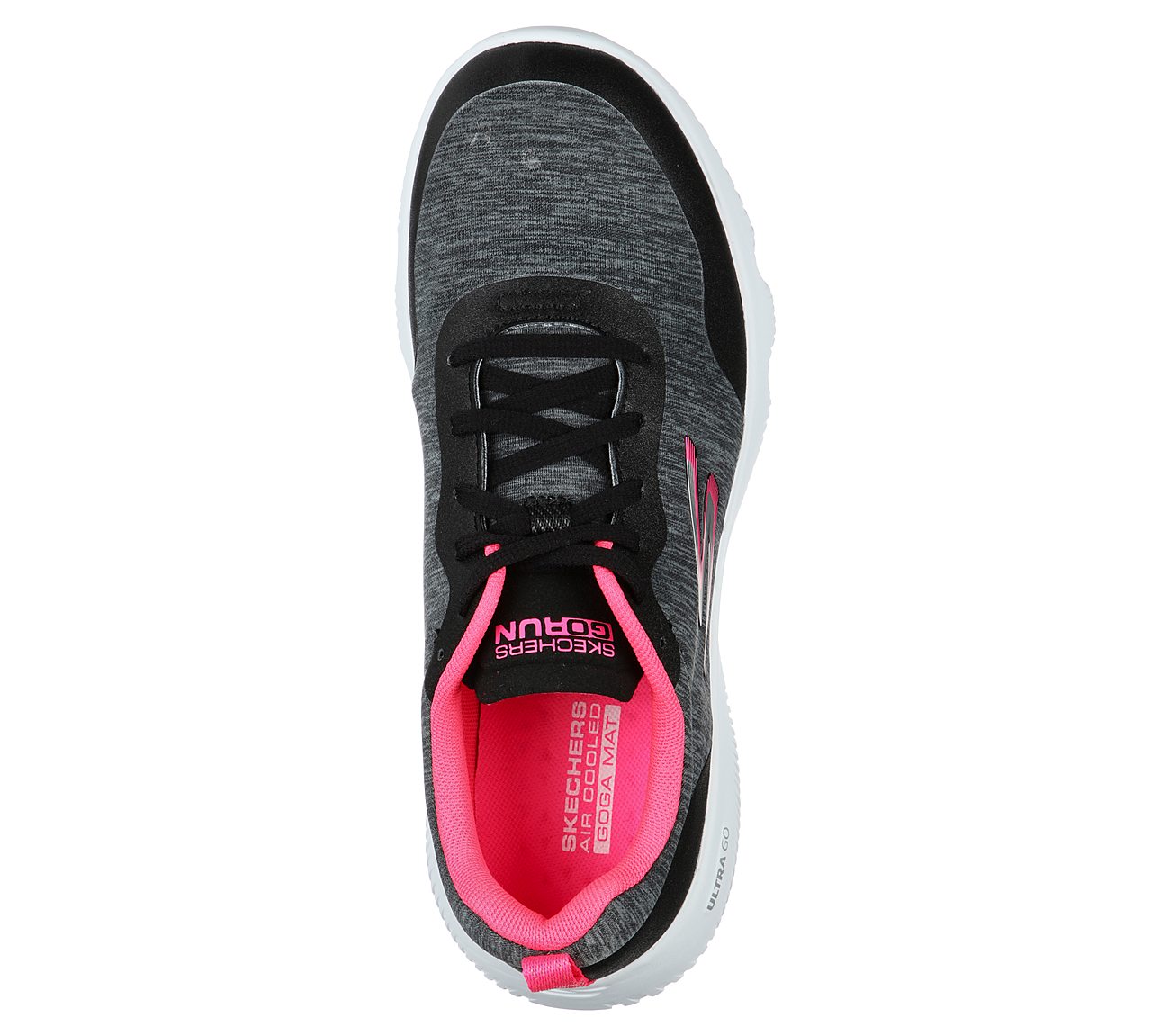 GO RUN FOCUS-SHADE, BLACK/HOT PINK Footwear Top View