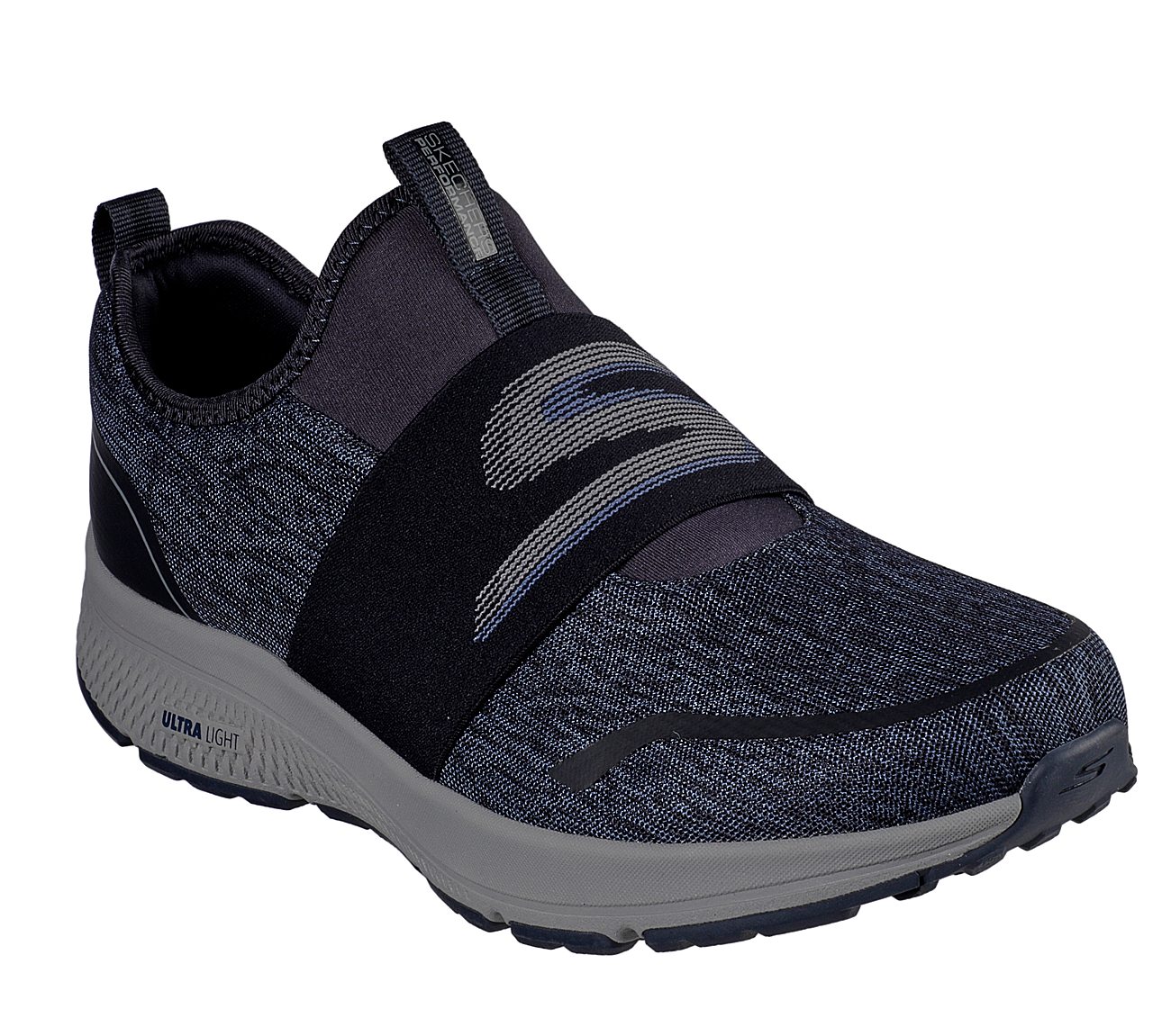 GO RUN CONSISTENT - AMBITION, NAVY/GREY Footwear Lateral View