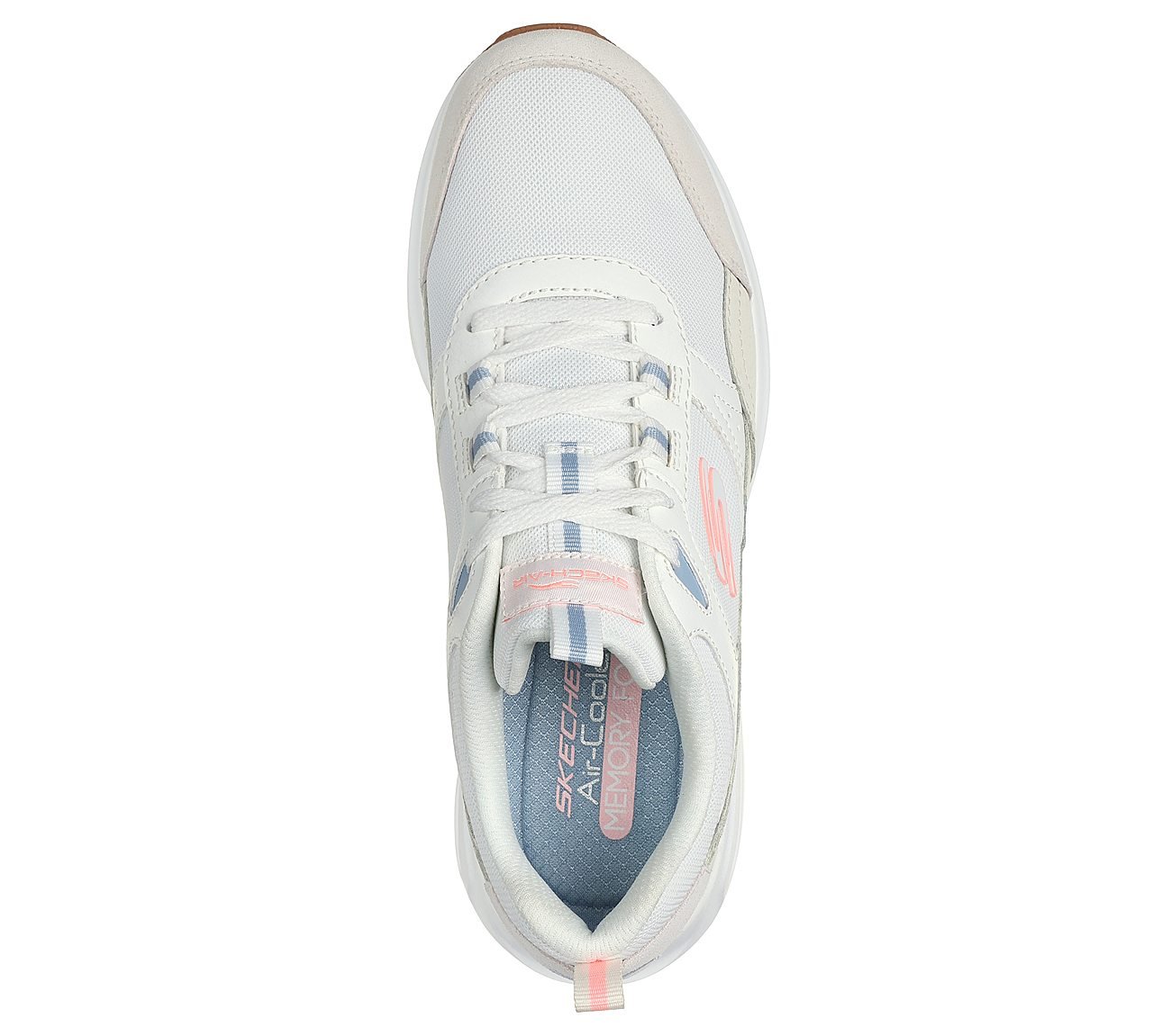 SKECH-AIR COURT-COOL AVENUE, OFF WHITE Footwear Top View