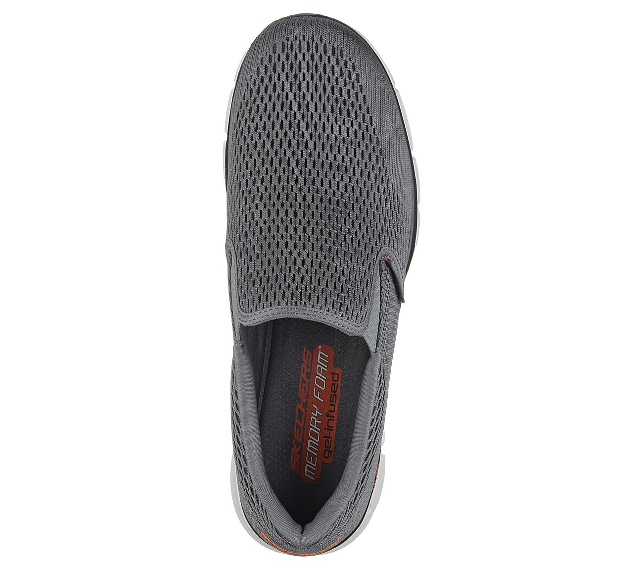 EQUALIZER- DOUBLE PLAY, CHARCOAL/ORANGE Footwear Top View