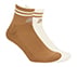 2PK WOMENS SOLID HALF TERRY ANKLE, BROWN/WHITE