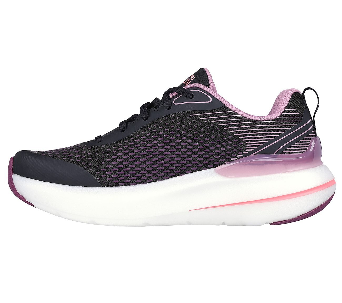 MAX CUSHIONING HYPER BURST, BLACK/MAUVE Footwear Left View