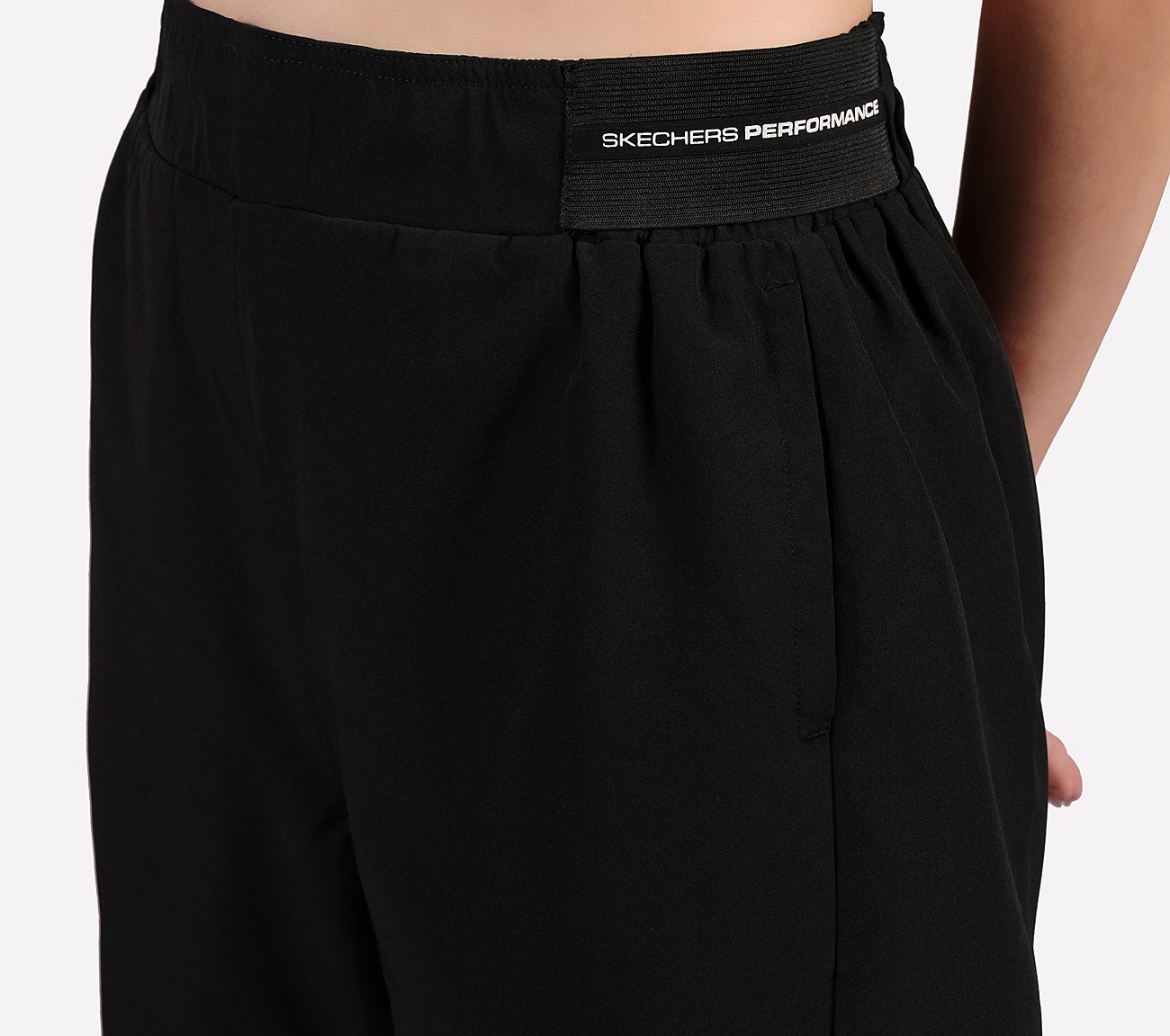 TOWEL LOOP WAISTBAND SHORTS, BLACK Apparels Right View