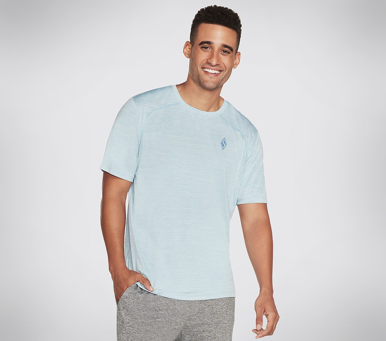 ON THE ROAD TEE, LLIGHT BLUE Apparels Lateral View