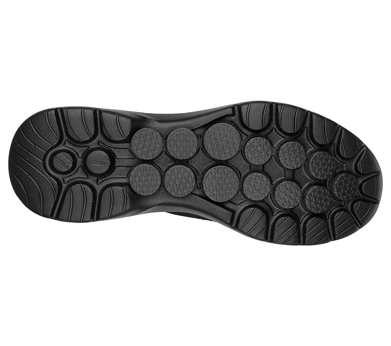 GO WALK 6, BBLACK Footwear Bottom View