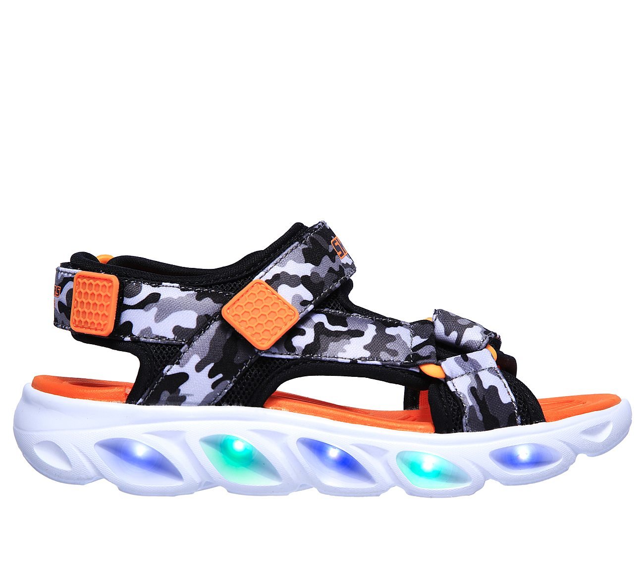 HYPNO-SPLASH - SUN BREAKS, BLACK/GREY/ORANGE Footwear Bottom View
