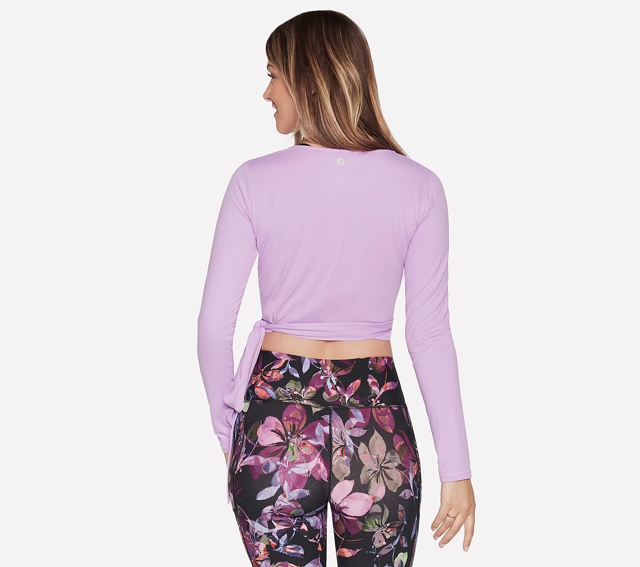 GODRI SERENE WRAP TOP, PURPLE/PERIWINKLE Apparels Top View