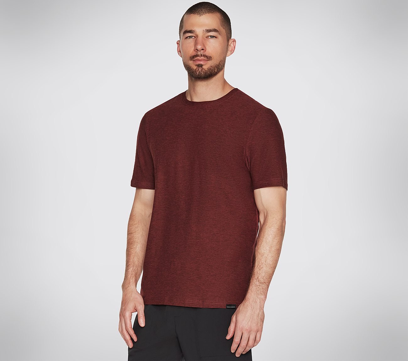 GODRI ALL DAY TEE, DDARK RED Apparels Left View