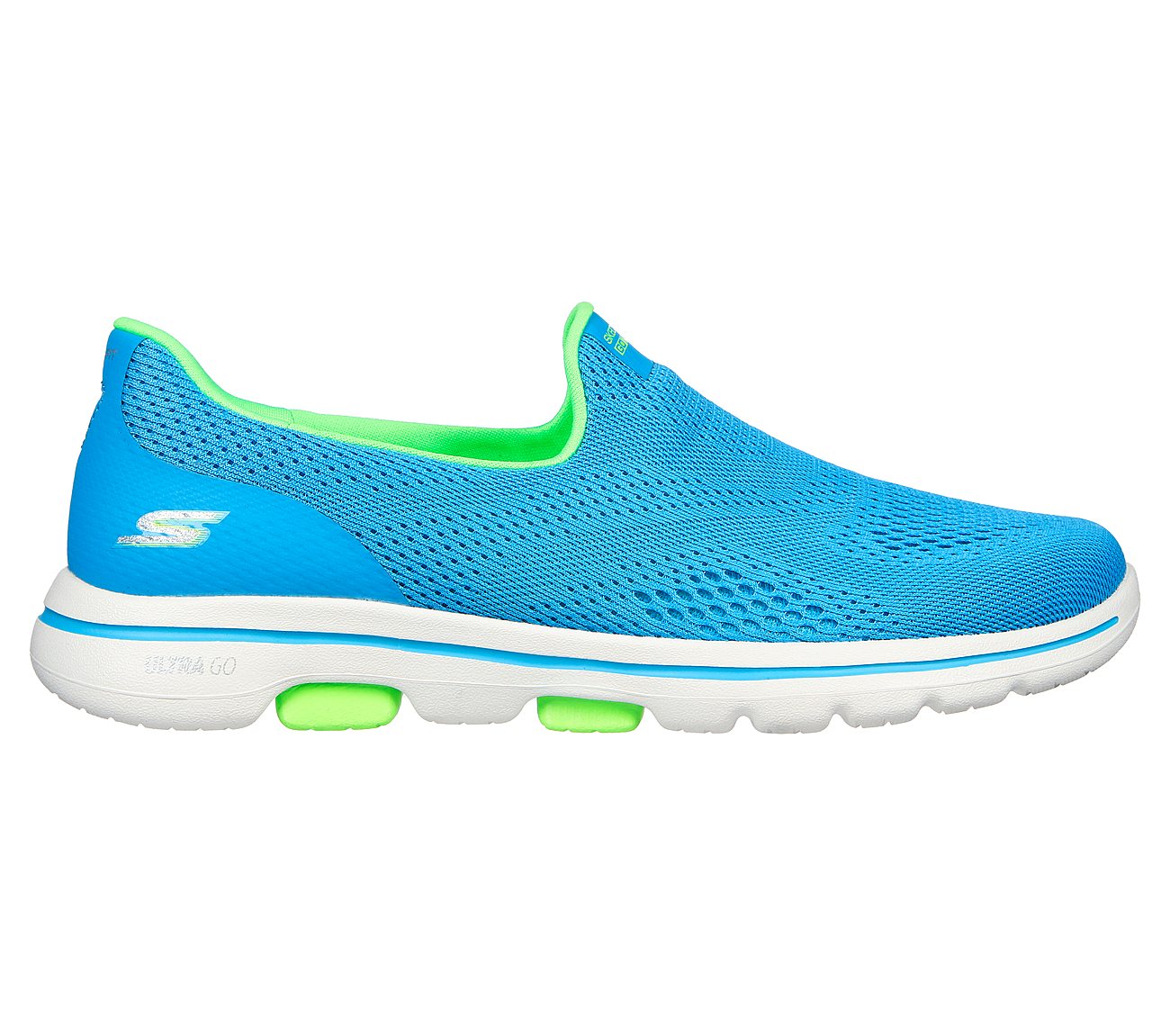 GO WALK 5, TURQUOISE/LIME Footwear Right View