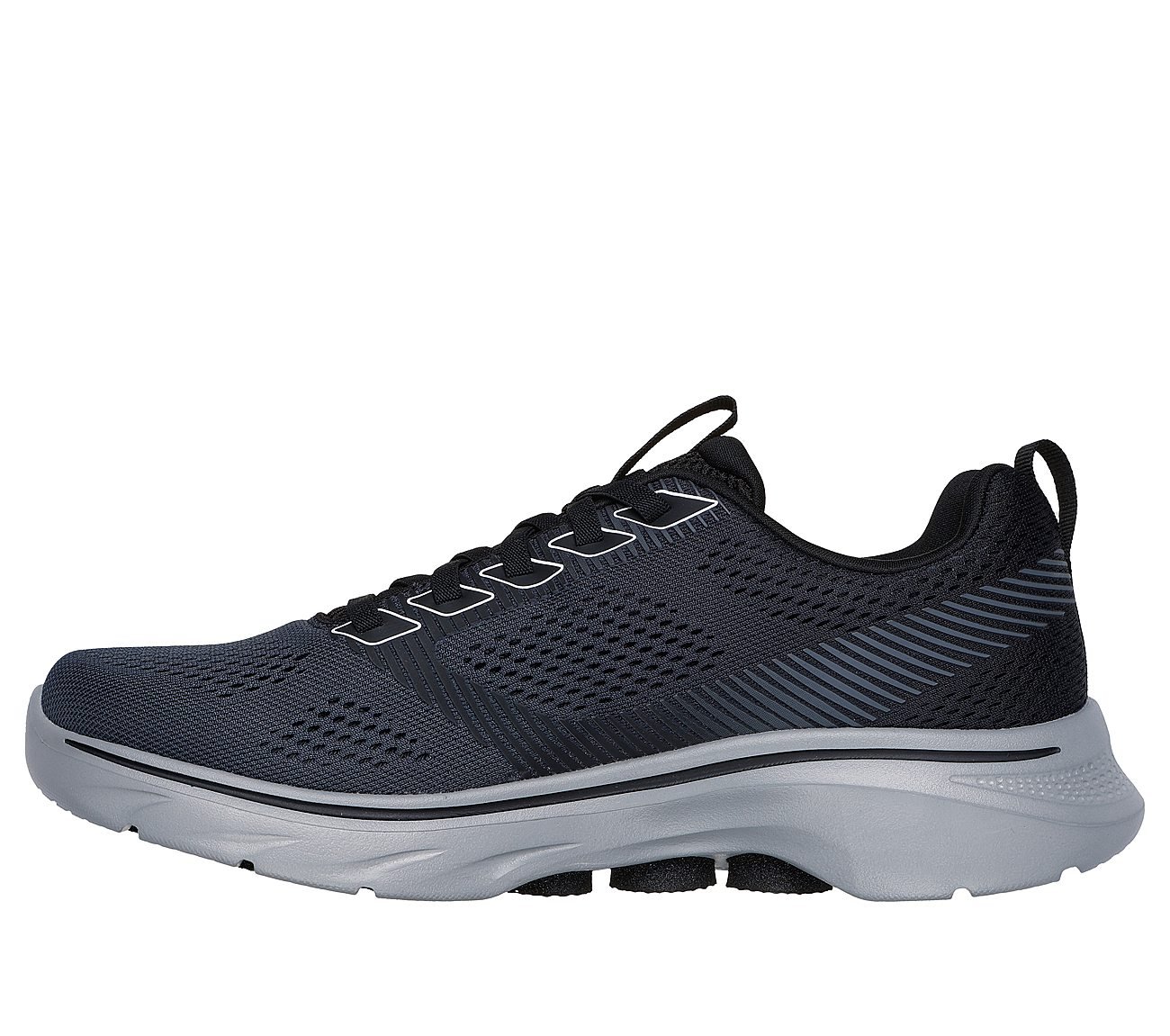 GO WALK 7 - HAHN, BLACK/GREY Footwear Left View