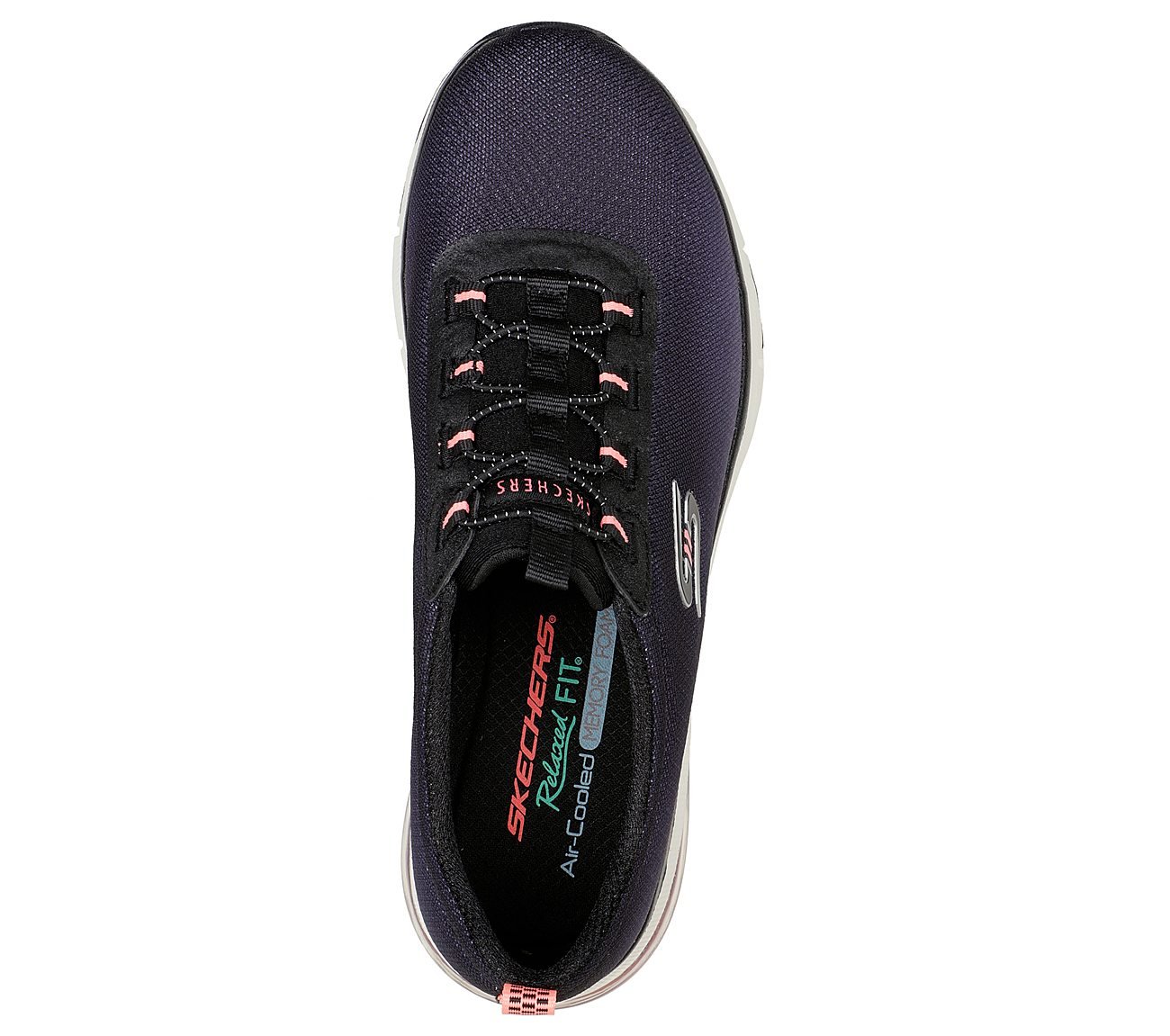 SKECH-AIR EDGE - FIVE STAR, BLACK/PINK Footwear Top View