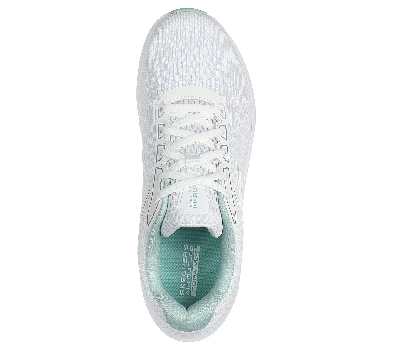 GO RUN CONSISTENT 2, WHITE/MINT Footwear Top View