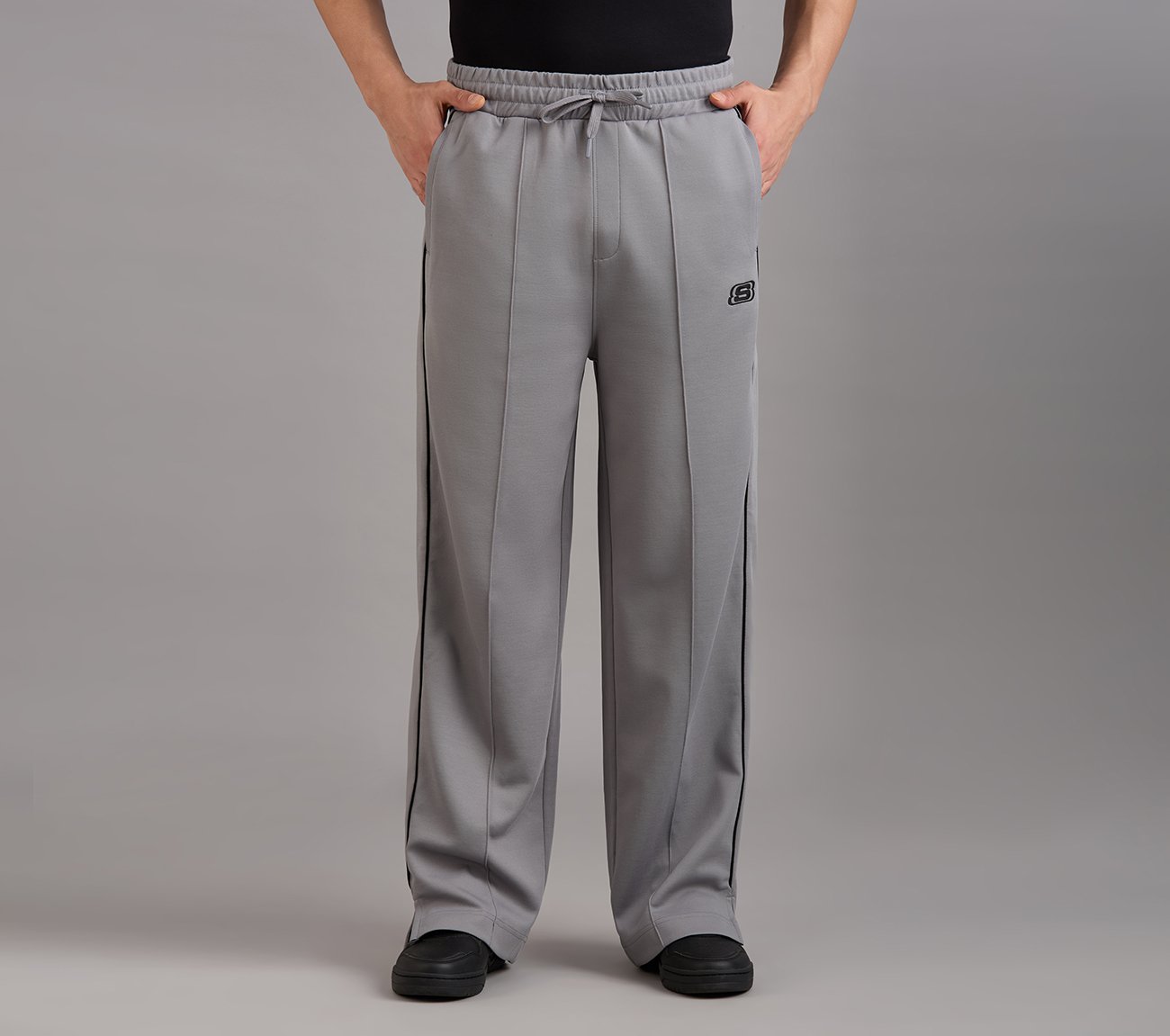 STRAIGHT SIDE SLIT PANTS,  Apparel Lateral View