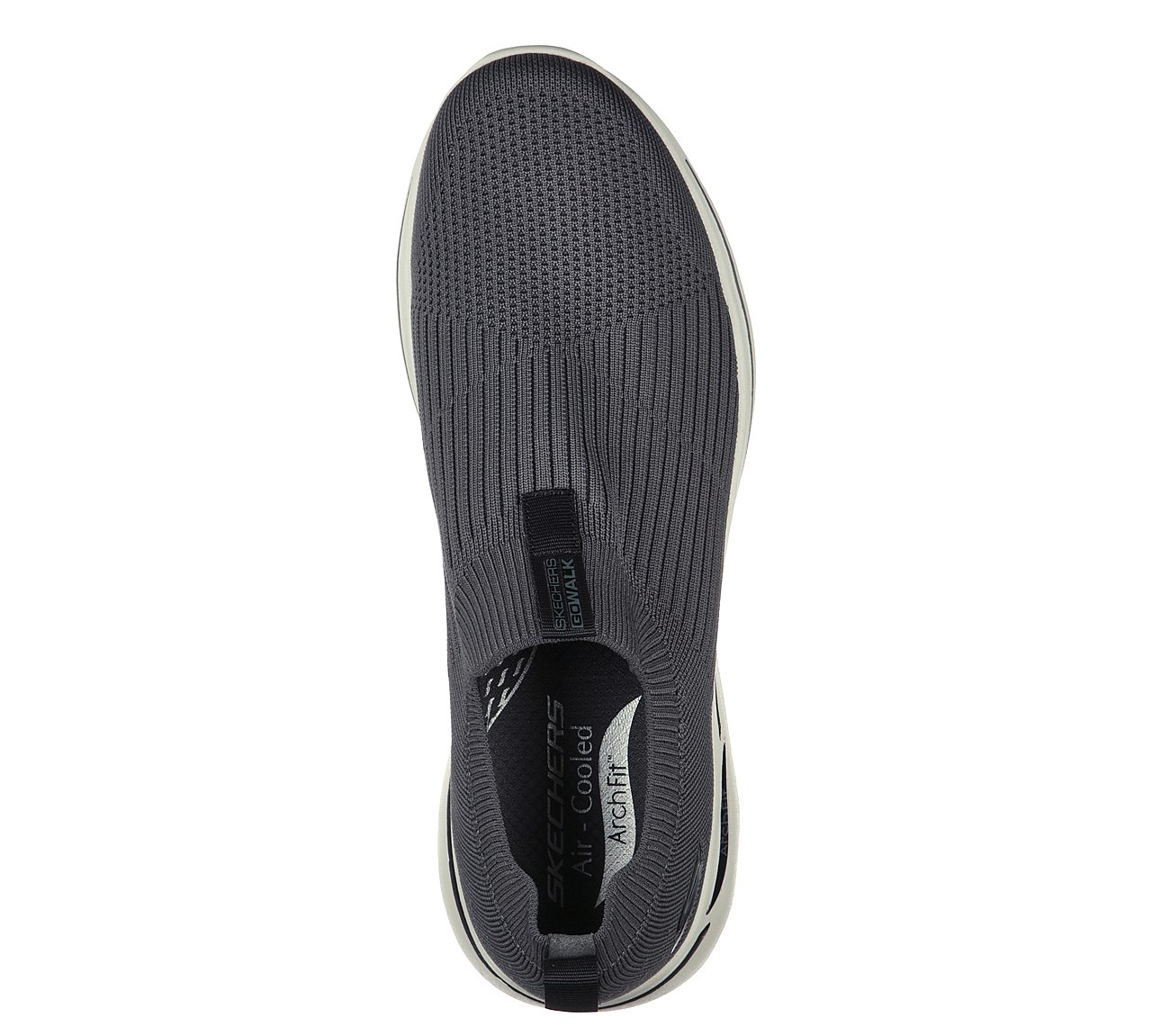 GO WALK ARCH FIT - ICONIC, CHARCOAL/BLACK Footwear Top View