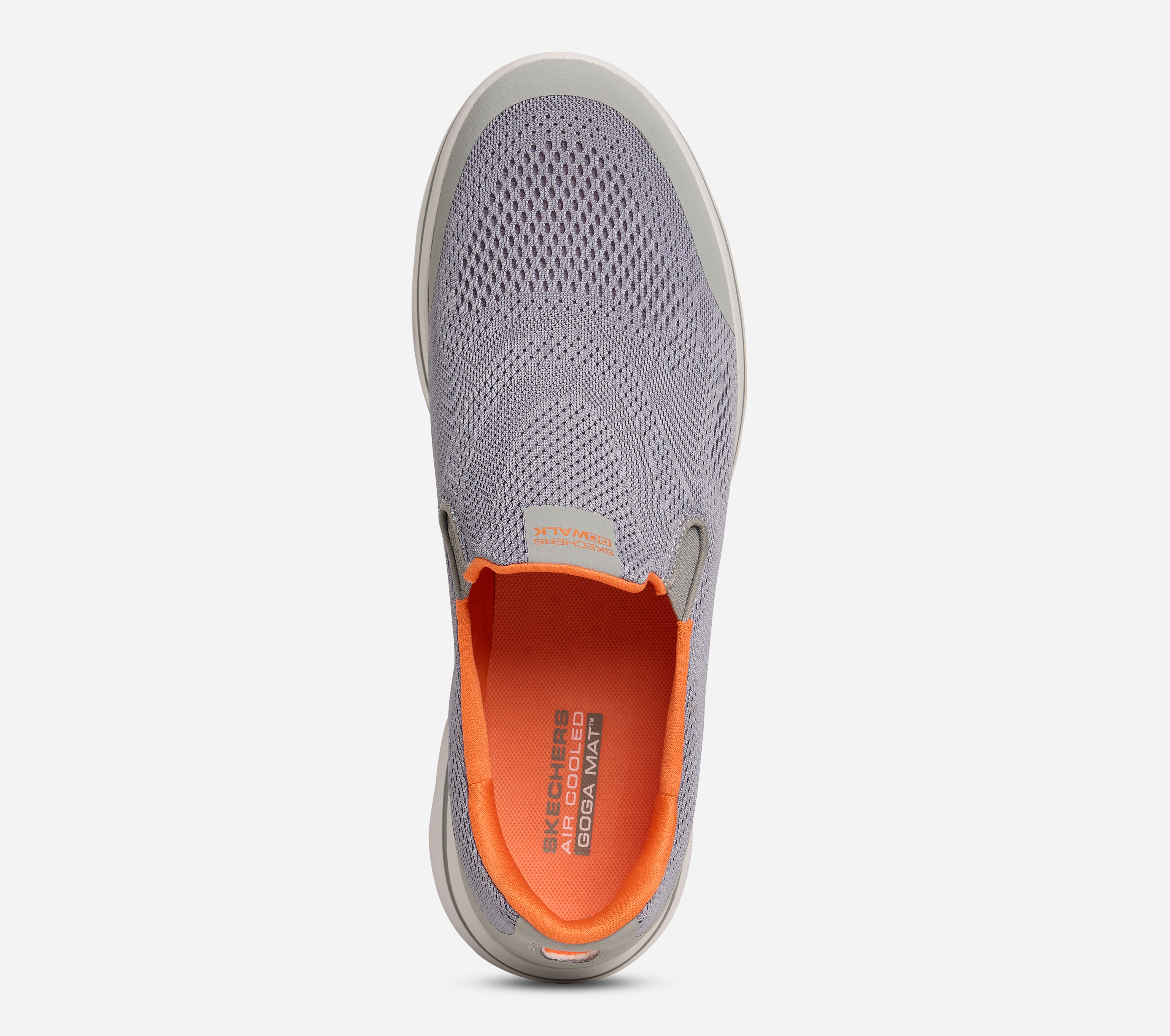 GO WALK 5 - QUADPLEX, GREY/ORANGE Footwear Bottom View