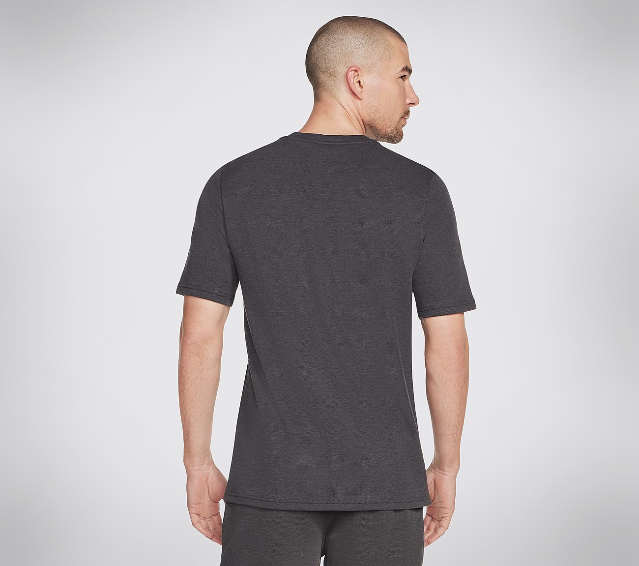 GOKNIT PIQUE SS T-SHIRT, CCHARCOAL Apparels Top View