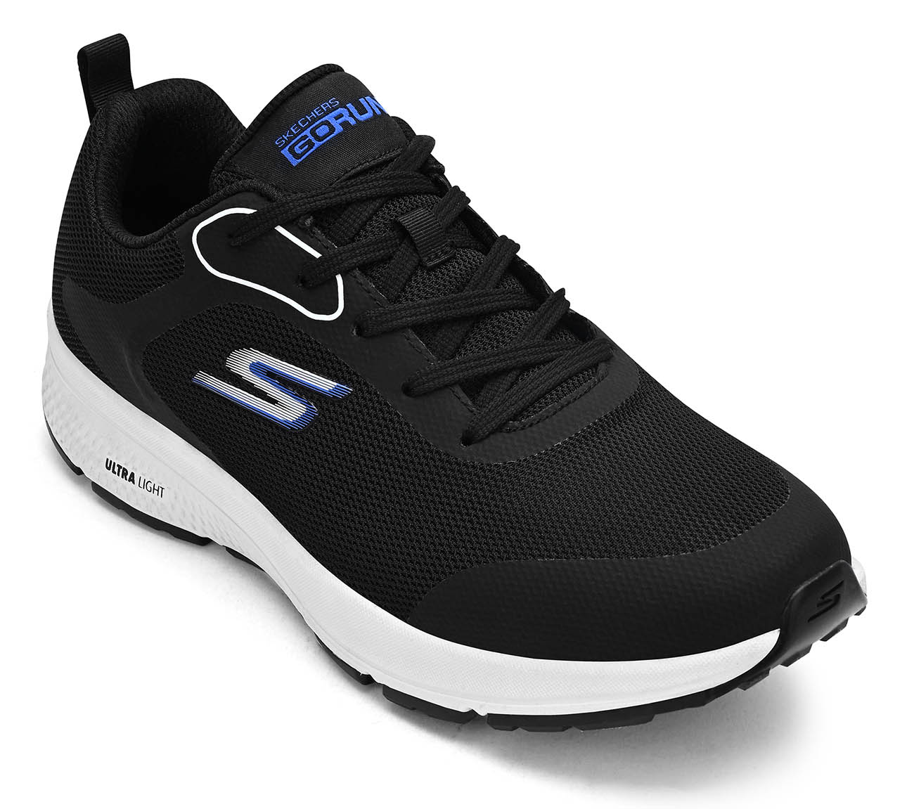 GO RUN CONSISTENT, BLACK / WHITE Footwear Right View
