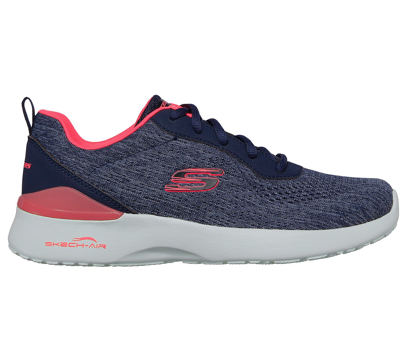 SKECH-AIR DYNAMIGHT-TOP PRIZE, NAVY/CORAL Footwear Right View