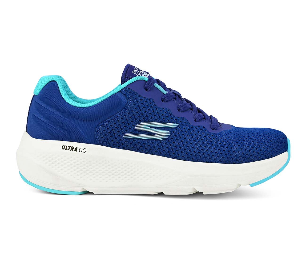 GO RUN ELEVATE, BLUE/AQUA Footwear Lateral View
