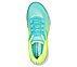 GO WALK MASSAGE FIT, TURQUOISE/LIME Footwear Top View