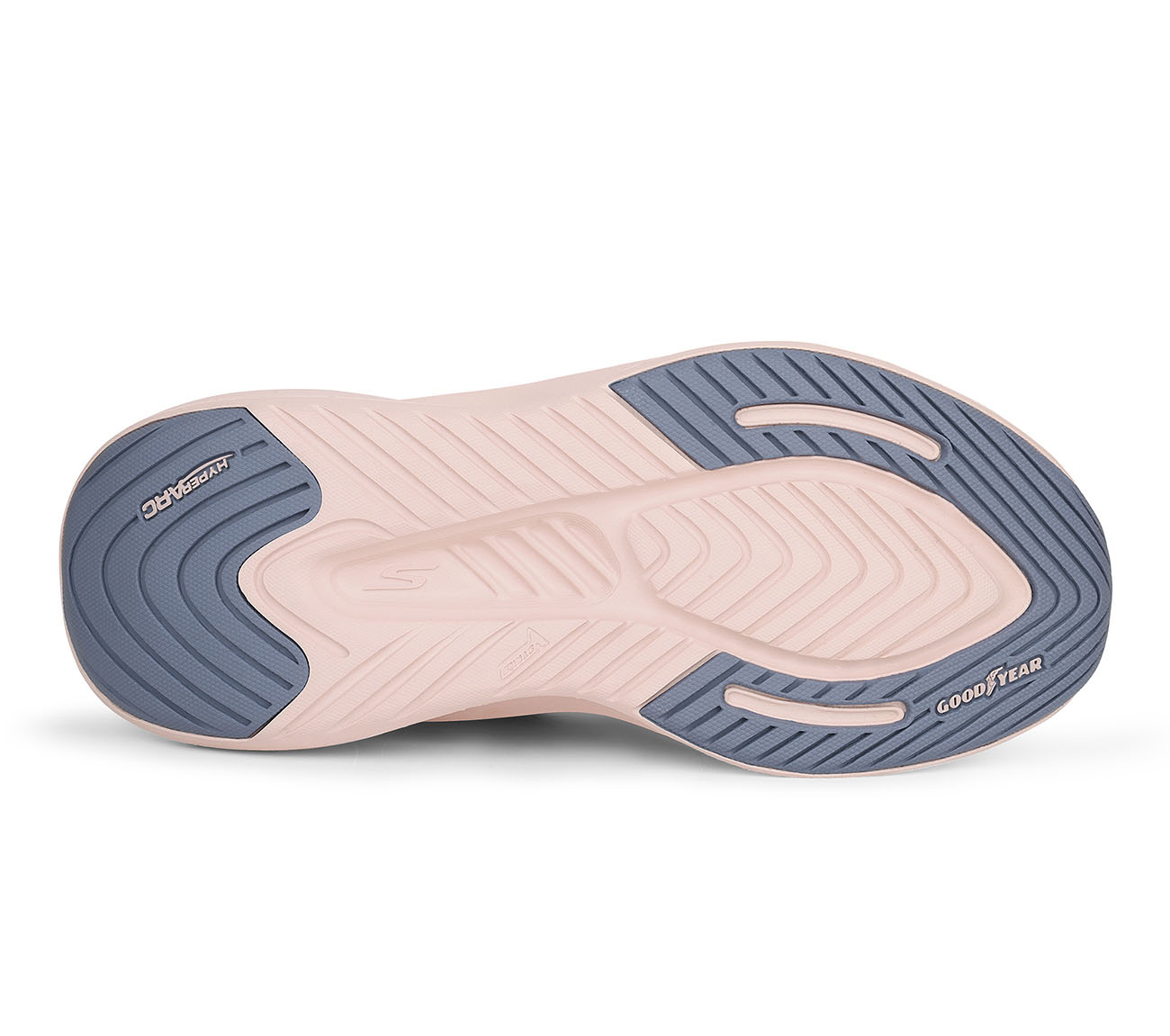 GO WALK MAX WALKER - VEA, BLUE/PINK Footwear Bottom View