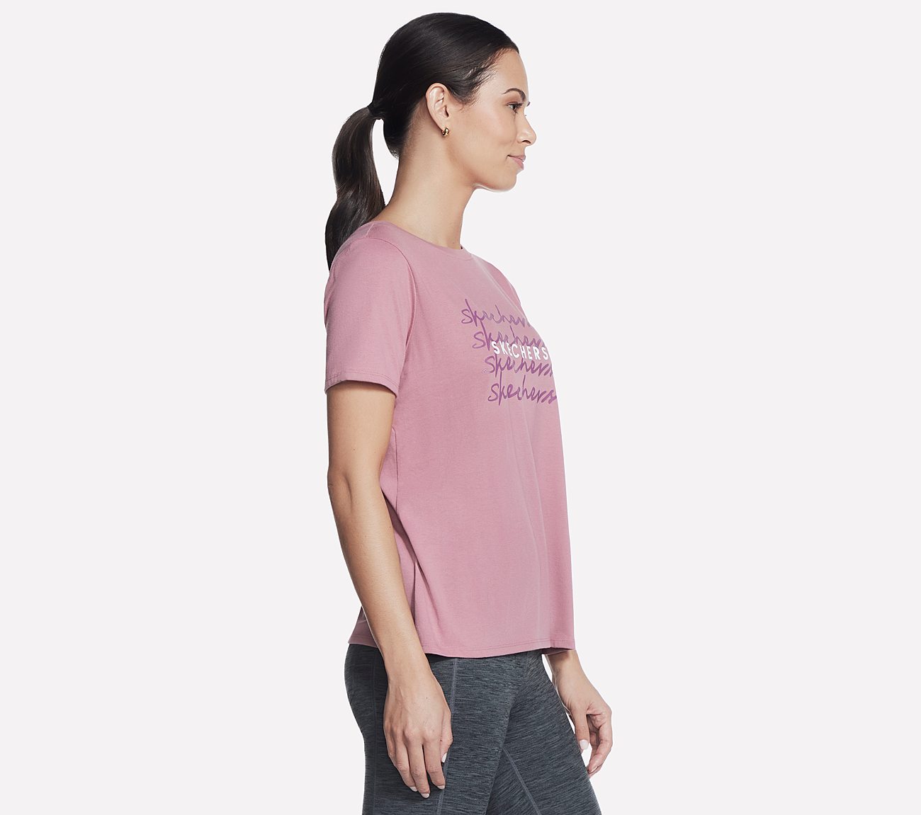 SKECHERS REPEAT T-SHIRT, MMAUVE Apparel Bottom View