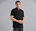 OVERSIZED FLOCK BRANDING POLO, BLACK