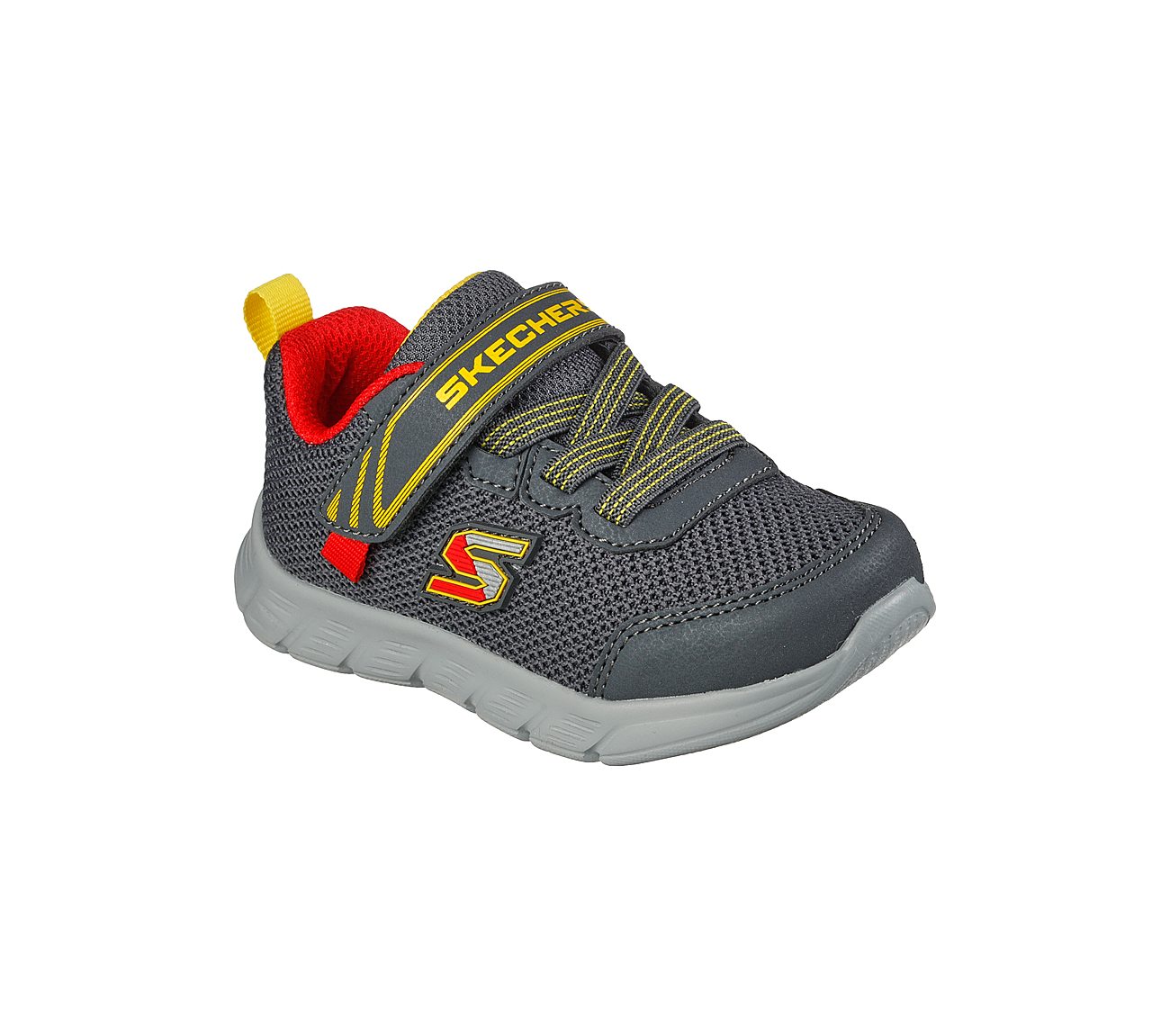COMFY FLEX - MINI TRAINER, CHARCOAL/RED Footwear Lateral View