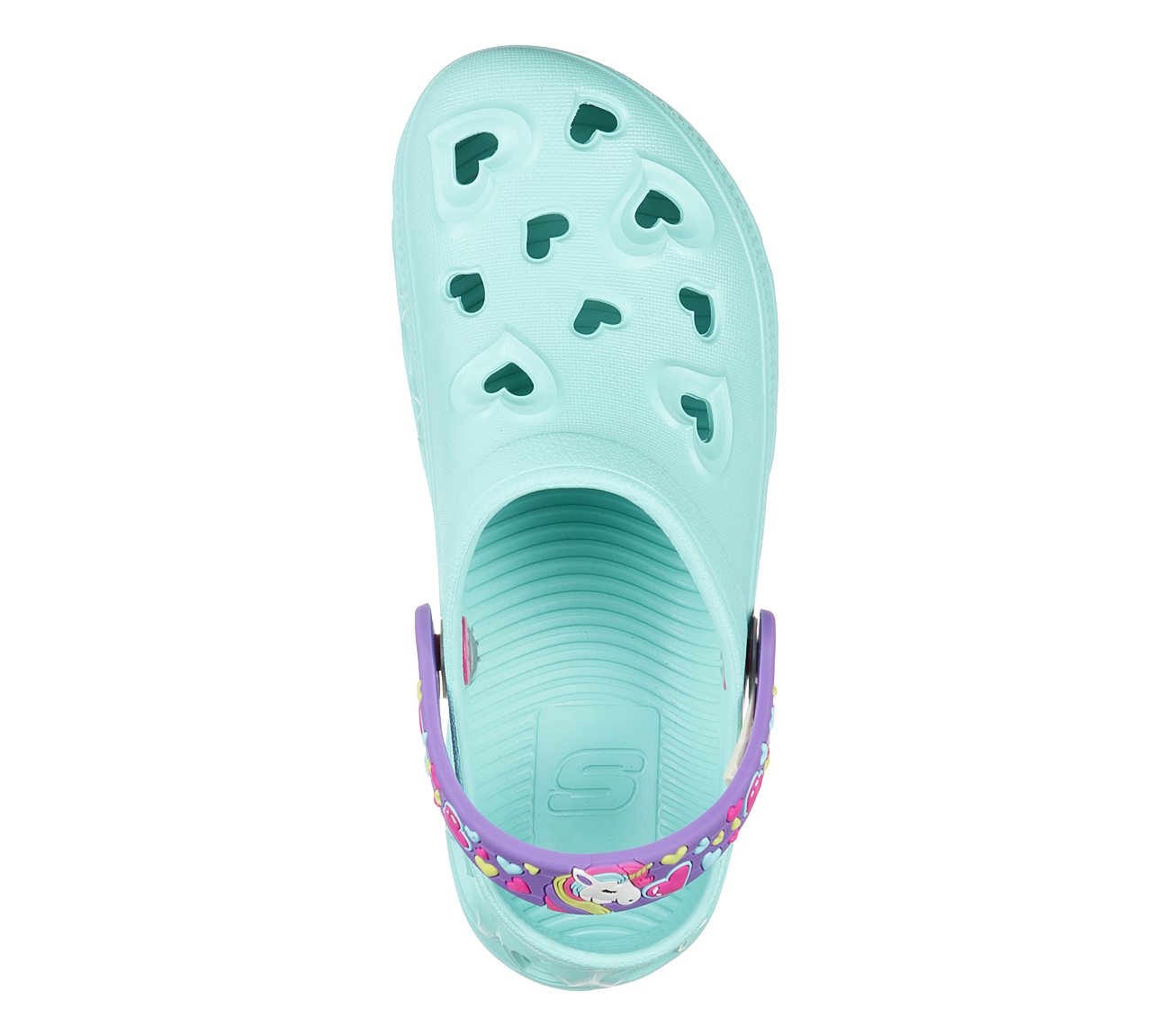 LIGHT HEARTED-UNICORNS & SUNS, TURQUOISE Footwear Top View