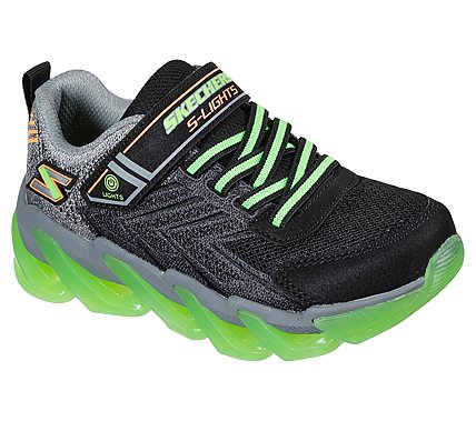 S LIGHTS-MEGA-SURGE, BLACK/LIME Footwear Lateral View