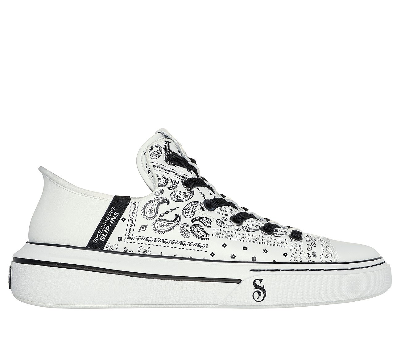 SNOOP ONE-DOUBLE G, WHITE BLACK Footwear Lateral View