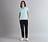 BASIC PERFROMANCE TUNIC T-SHIRT, BLUE/MINT Apparel Right View