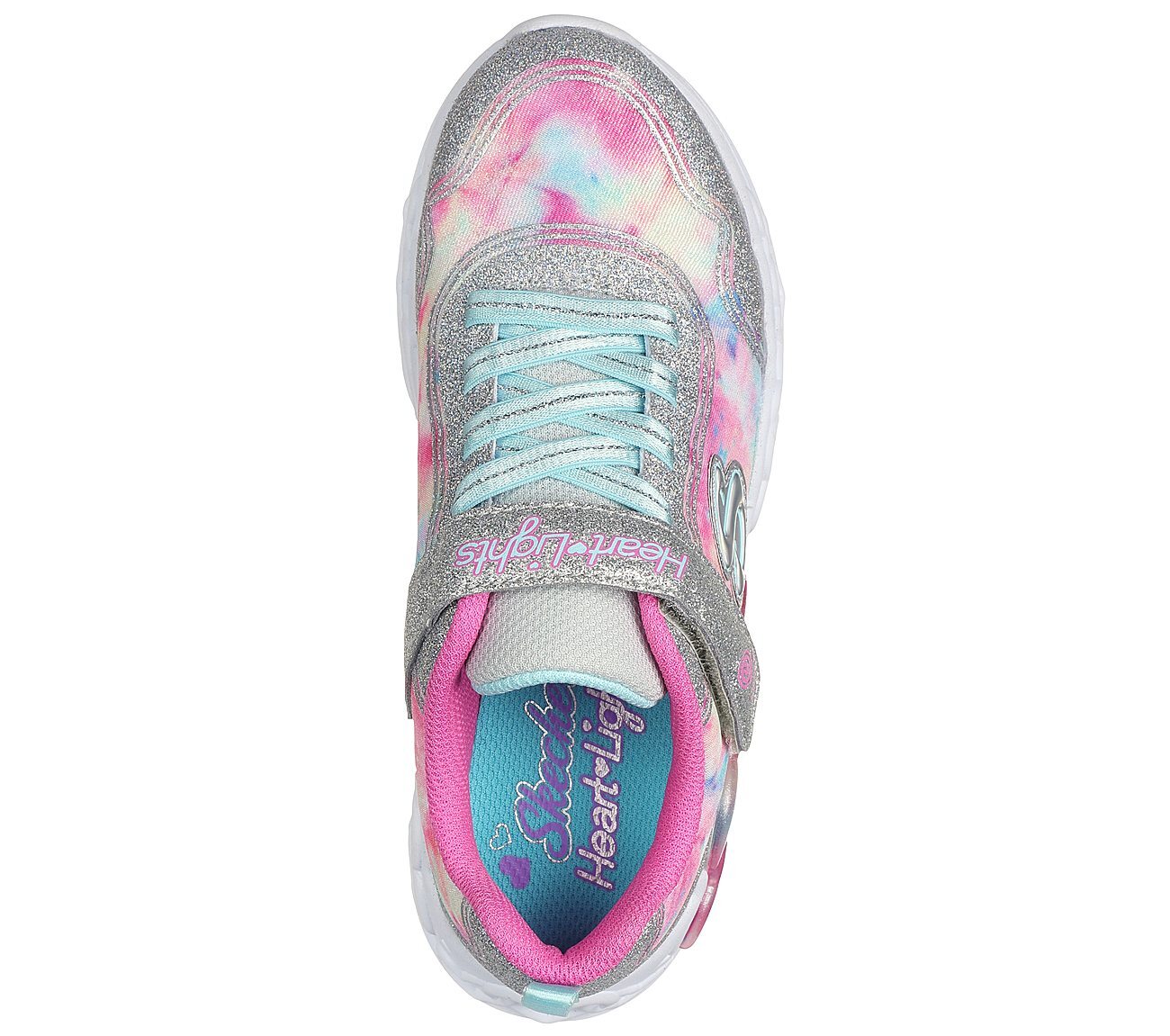 INFINITE HEART LIGHTS - COLOR, SILVER/MULTI Footwear Top View