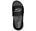GO RECOVER SANDAL, BLACK/CHARCOAL Footwear Top View